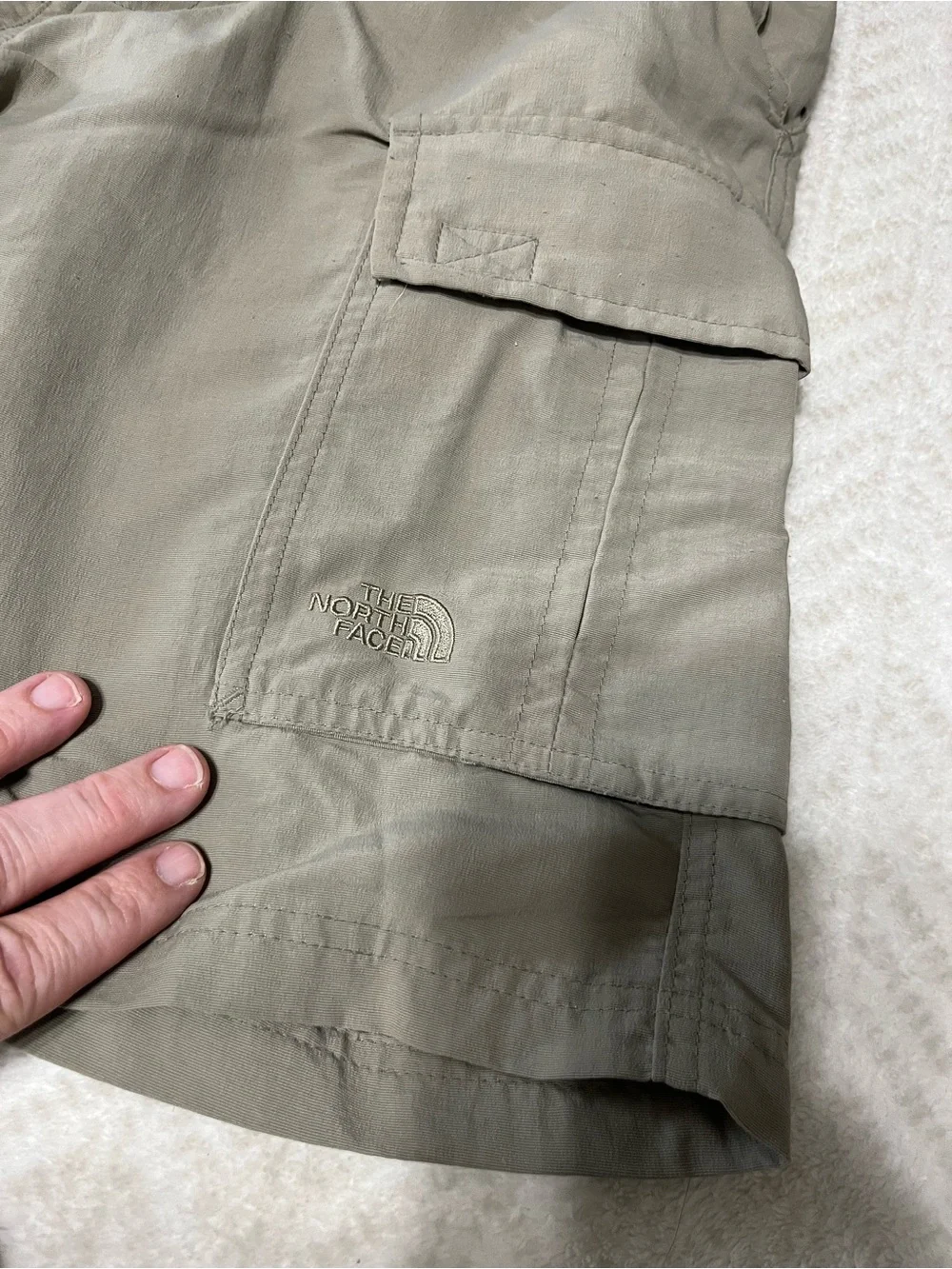 Men's Cargo Shorts in Light Olive with Built-In Belt the North Face Medium